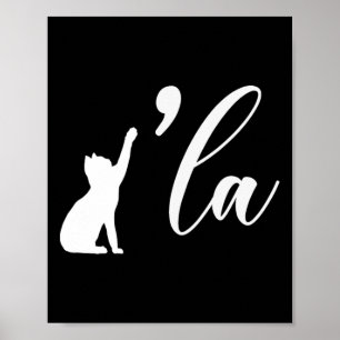 Póster La Comma Del Gato Retro La Kamala Harris Por La Pr