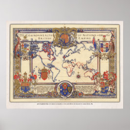 Póster La Commonwealth o el mapa del imperio británico