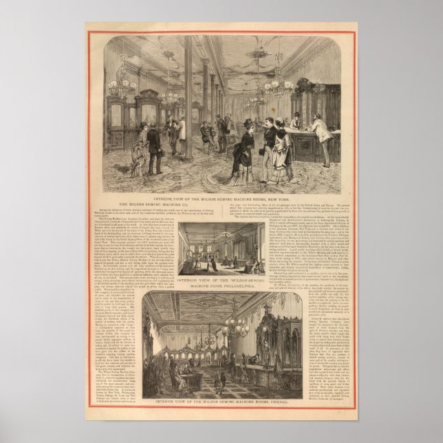 Póster La compañía de máquinas de coser Wilson (Frente)