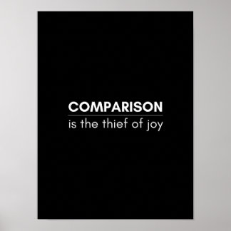 Póster La comparación es el ladrón de alegría - Motivatio