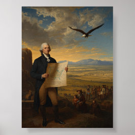 Póster La Compra de Luisiana Presidente Thomas Jefferson