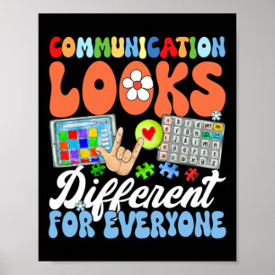 Póster La Comunicación Groovy Parece Diferente Para Todos