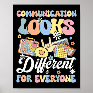 Póster La Comunicación Parece Diferente Para El Autismo D