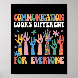 Póster La Comunicación Parece Diferente Para El Autismo D