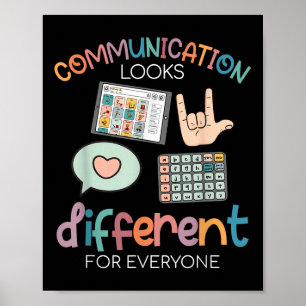 Póster La Comunicación Parece Diferente Para El Autismo D