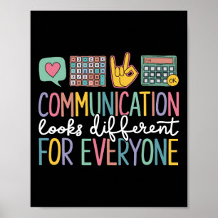 Póster La Comunicación Parece Diferente Para El Autismo D