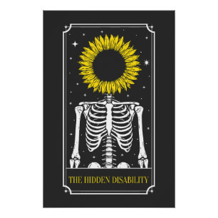 Póster La conciencia de la tarjeta de tarot de discapacid