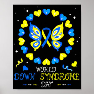 Póster La conciencia del Día Mundial del Síndrome de Down