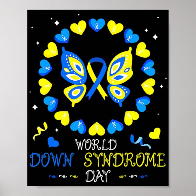Póster La conciencia del Día Mundial del Síndrome de Down (Frente)