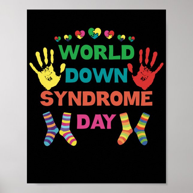 Póster La conciencia del Día Mundial del Síndrome de Down (Frente)
