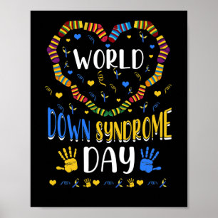 Póster La conciencia del Día Mundial del Síndrome de Down