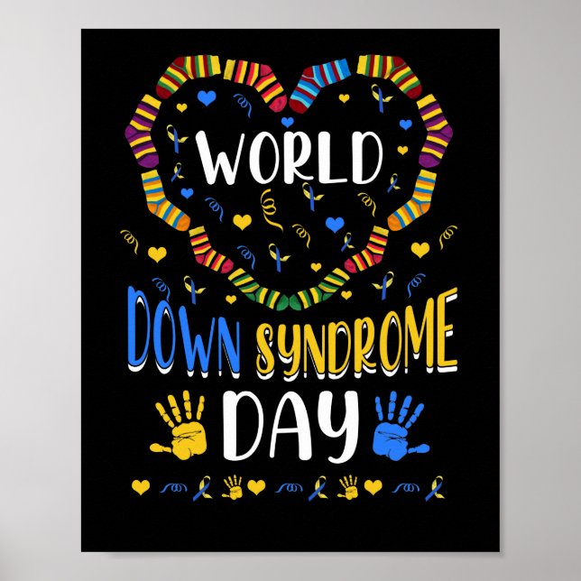 Póster La conciencia del Día Mundial del Síndrome de Down (Frente)