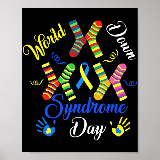 Póster La conciencia del Día Mundial del Síndrome de Down (Frente)