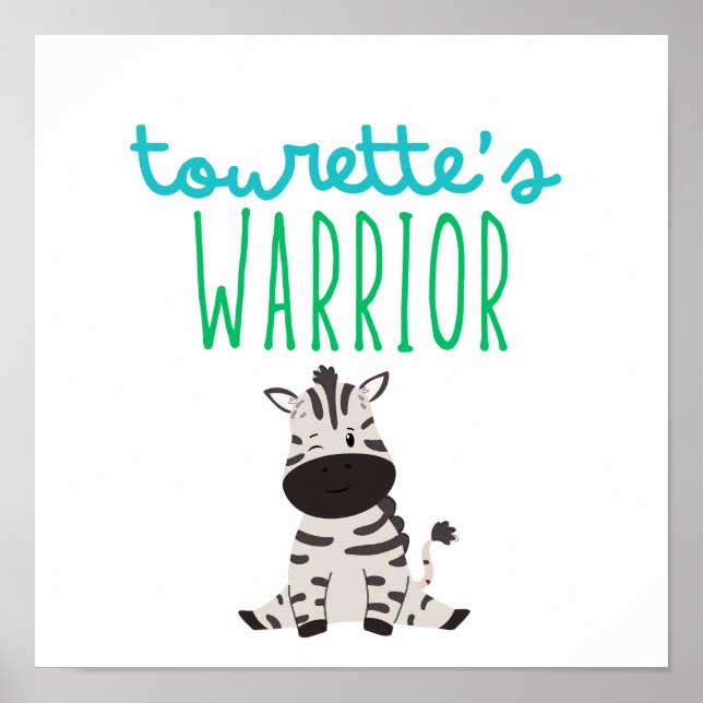 Póster la conciencia guerrera de tourette sobre el lindo  (Frente)