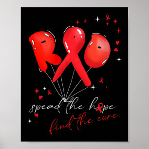 Póster la conciencia sobre el cáncer de sangre de burbuja