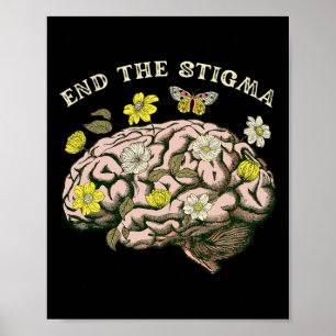 Póster La conciencia sobre el estigma problemas de salud 