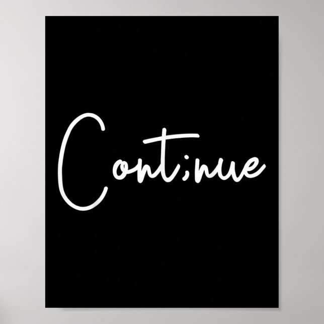 Póster La conciencia sobre el suicidio continúa con el su (Frente)