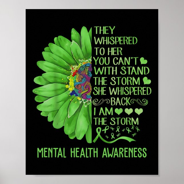 Póster La Conciencia Sobre La Salud Mental Importa El Gir (Frente)
