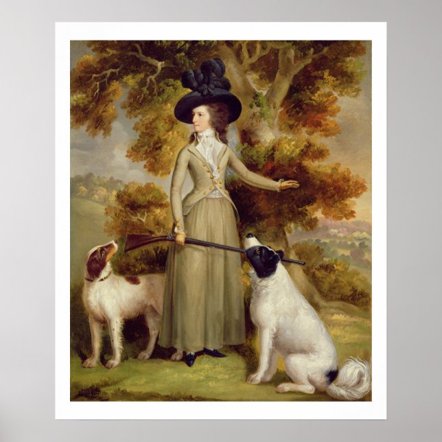 Póster La condesa de Effingham con la pistola y el tiro (Frente)