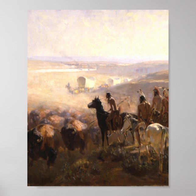 Póster La conquista de la Prarie por Irving R. Bacon (Frente)