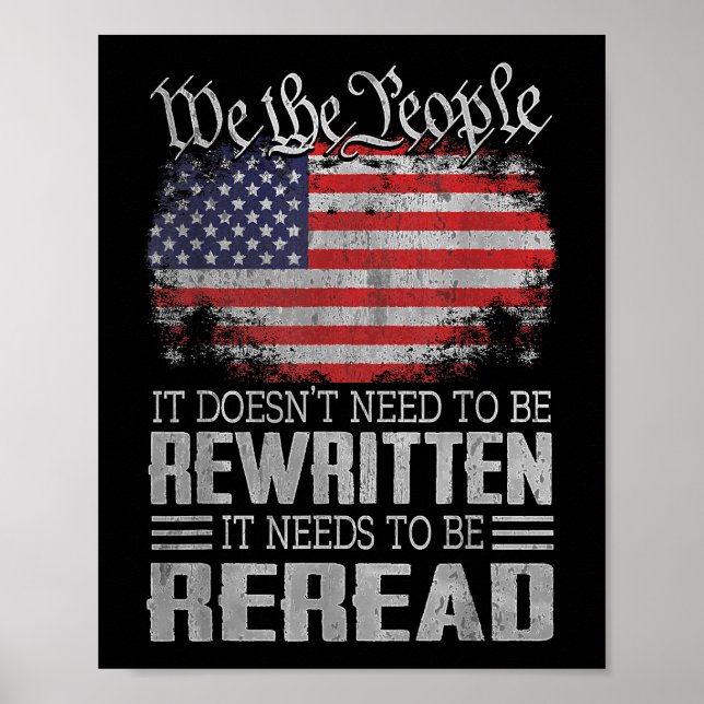 Póster La Constitución de la Bandera de Estados Unidos ne (Frente)