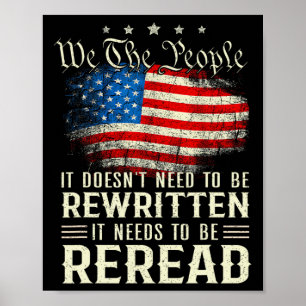 Póster La Constitución De La Bandera De Los Ee.Uu. De Los