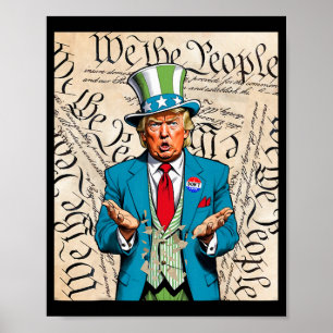 Póster La Constitución De Trump De Ee.Uu. Necesita Ser Le