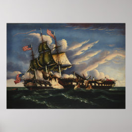 Póster La Constitución y el Guerriere (vibrante)