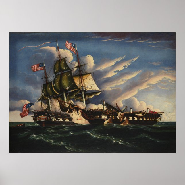 Póster La Constitución y el Guerriere (vibrante) (Frente)