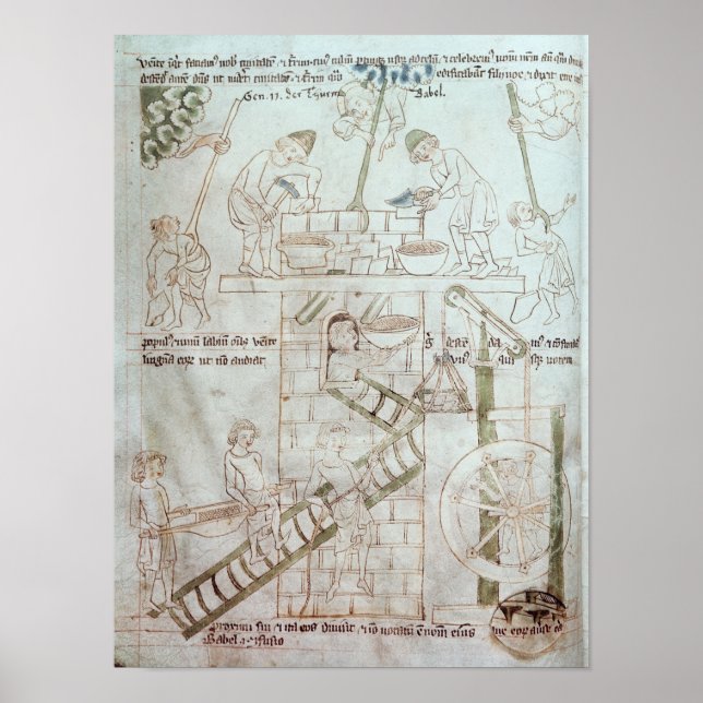 Póster La construcción de la Torre de Babel (Frente)