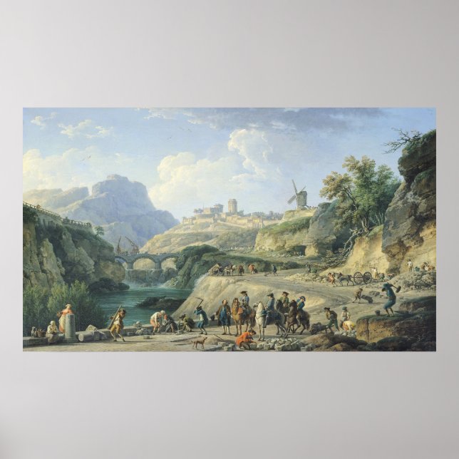 Póster La construcción de una carretera, 1774 (Frente)