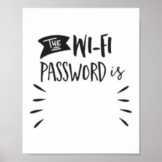 Póster La Contraseña De Wi-Fi Es: