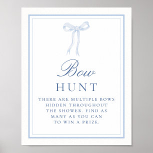 Póster La Coqueta De Caza De Bow Azul Encuentra El Juego 
