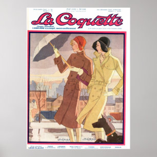 Póster La Coquette Umbrella Girl Poster