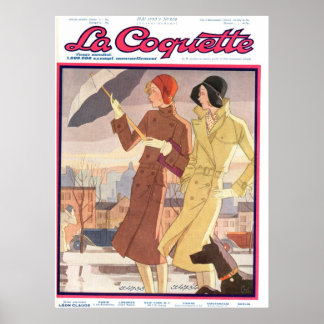 Póster La Coquette Umbrella Girl Poster