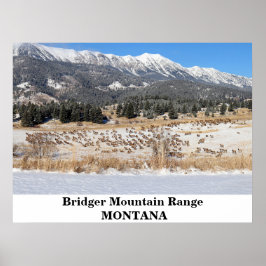 Póster La cordillera Bridger Mountain en el Poster de Mon