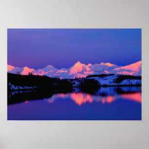 Póster La cordillera de Alaska es adyacente al Mt. Denali