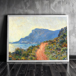 Póster La Corniche cerca de Mónaco por Claude Monet