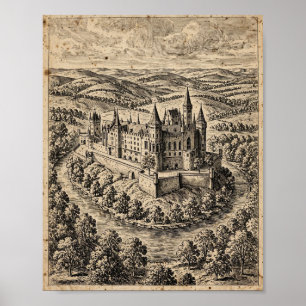Póster La Corona Amurallada Impresa — Castillo Biblico Di
