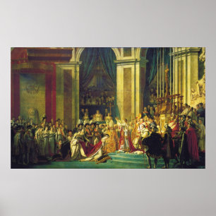 Póster La coronación de Napoleon de Jacques Louis David