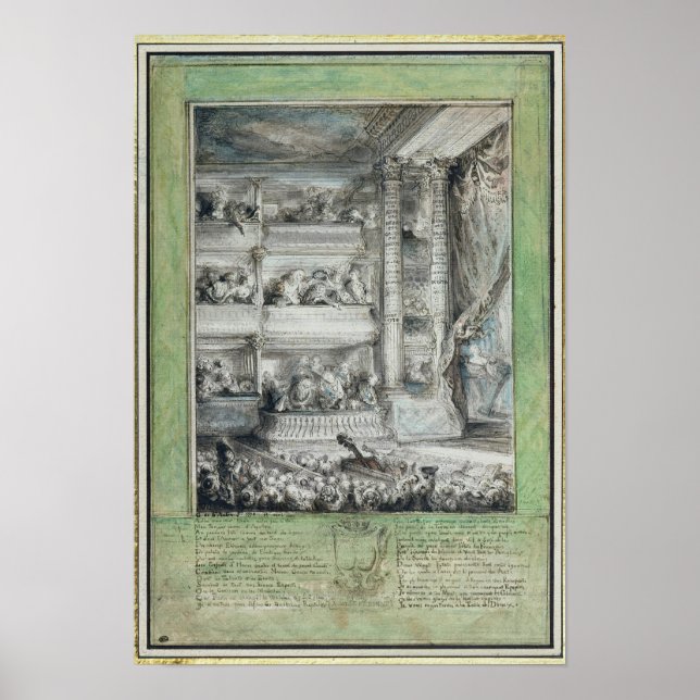 Póster La coronación de Voltaire en el teatro Francais (Frente)