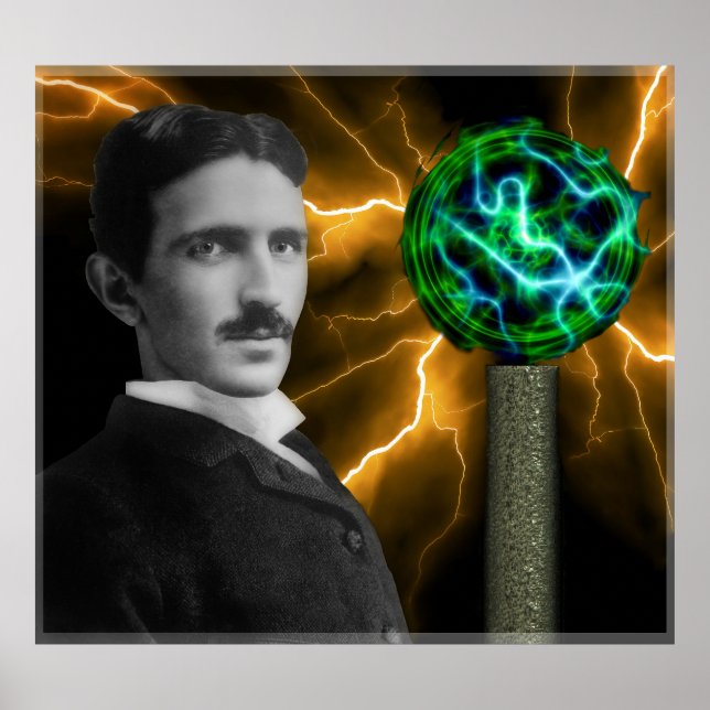 Póster LA CORRIENTE DE TESLA y NIKOLA TESLA (Frente)