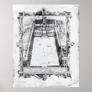 Póster La Corte Belvedere del Vaticano Roma, 1581