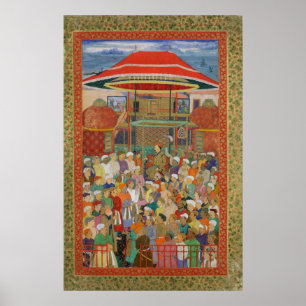 Póster La Corte da la bienvenida al emperador Jahangir