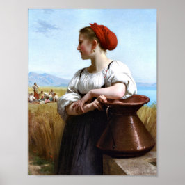 Póster La cosecha 1868 William Adolphe Bouguereau