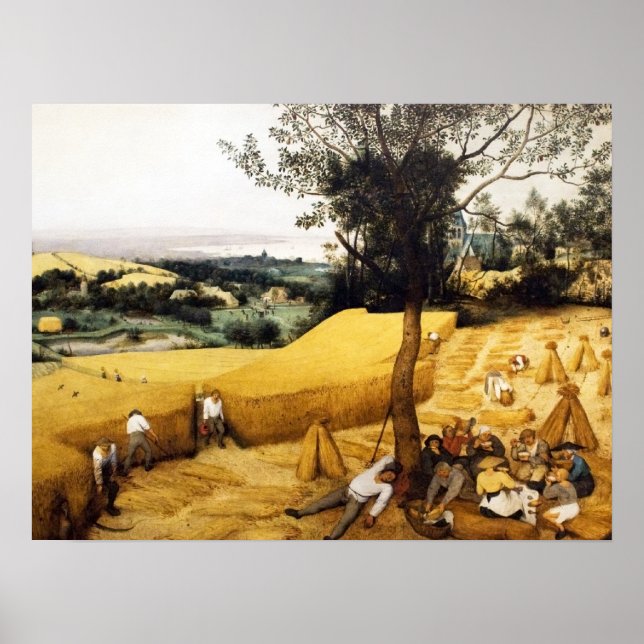 Póster La cosecha de maíz - 1565 (Frente)