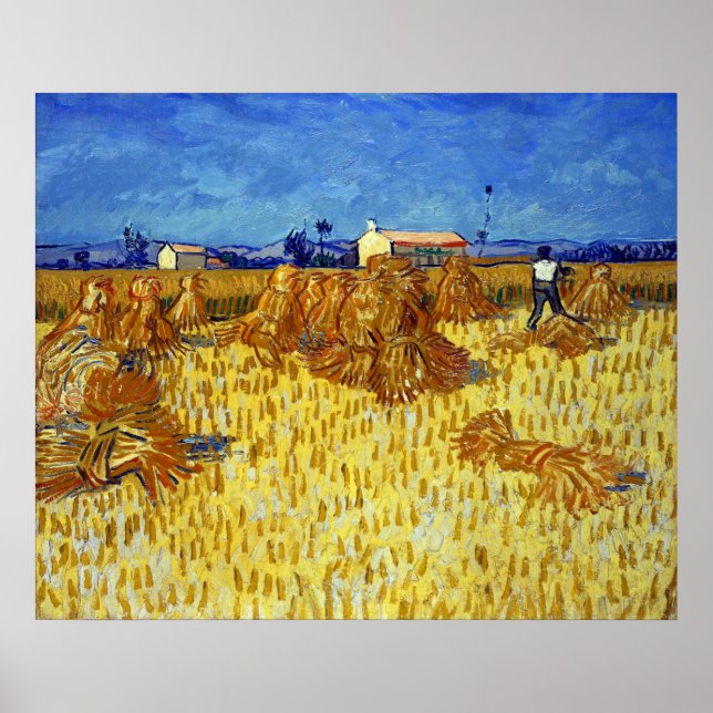Póster La cosecha de maíz Vincent van Gogh en la Provenza (Frente)