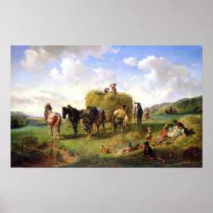 Póster La cosecha del heno, 1869