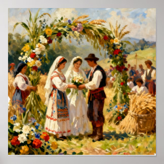 Póster La Cosecha Dorada de Boda
