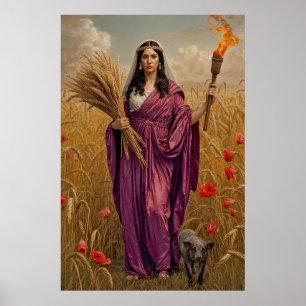 Póster La Cosecha Silenciosa de Deméter – Un Retrato Dolo